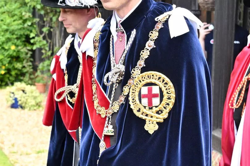 Prince William, Prince of Wales was also in attendance the Order Of The Garter Service at Windsor Castle on June 17, 2024 in Windsor, England