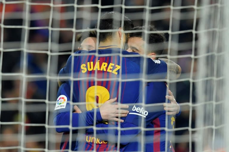 Suarez, Messi and Coutinho scored six goals between them against Girona on Saturday