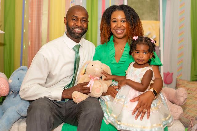 <p>Lamar Beasley</p> Latorya Beasley and her husband Lamar and daughter Lyric