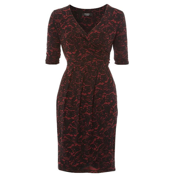 <a href="http://direct.asda.com/george/womens/dresses/moda-lace-print-dress/G004091362,default,pd.html" rel="nofollow noopener" target="_blank" data-ylk="slk:Moda lace print dress - £16 - George at Asda;elm:context_link;itc:0;sec:content-canvas" class="link "><b>Moda lace print dress - £16 - George at Asda</b></a><br><br>Great for curvier figures, this wrap style dress ticks both the lace and festive red trend this season. Team yours with a chic black statement clutch and black patent heels to hit the party in style.