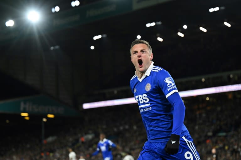 In the goals: Leicester City striker Jamie Vardy (Oli SCARFF)