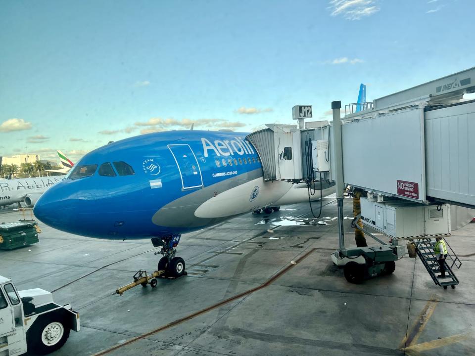 My Aerolineas Argentinas plane in Miami.