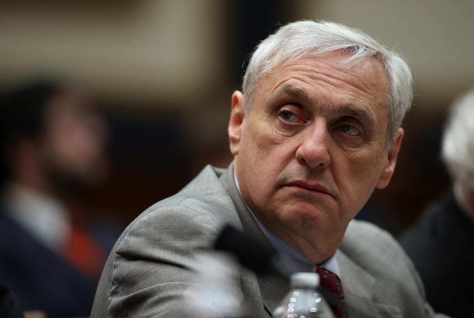 Alex Kozinski, then a judge for the 9th Circuit U.S. Court of Appeals, looks on during a House Judiciary Committee hearing on March 16, 2017. (Photo: Justin Sullivan via Getty Images)