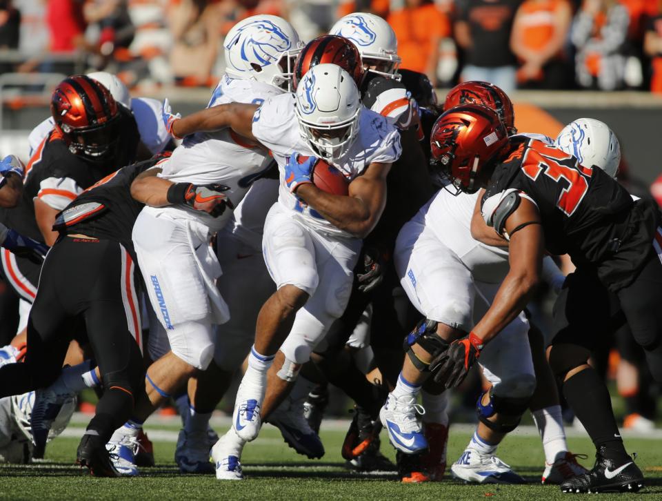 Boise State's Jeremy McNichols is one of the more underrated backs in the country. (AP Photo/Timothy J. Gonzalez)