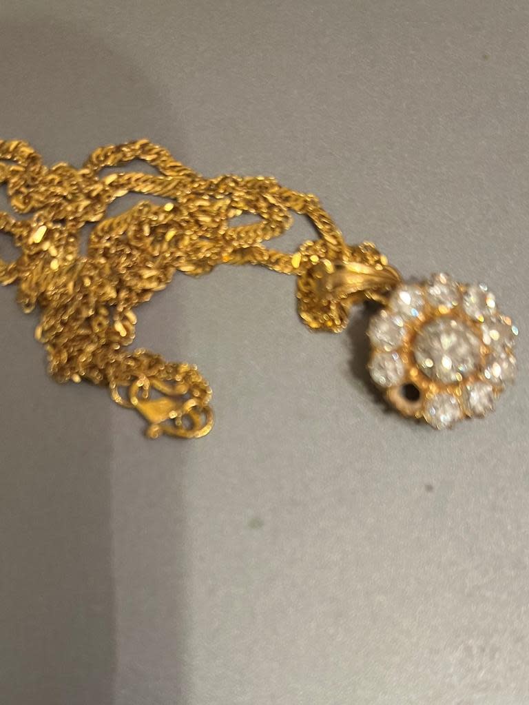 A gold necklace was allegedly stolen. Picture: Victoria Police.
