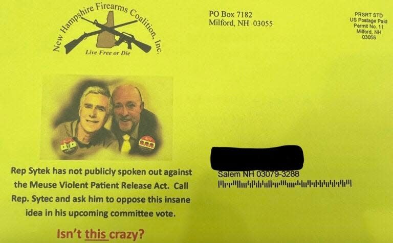 Mental health advocates and a House Republican behind a bill that would add certain mental health records to gun background checks called an opposition flyer from the New Hampshire Firearms Coalition “insulting.” It called the bill “crazy” and “insane.”