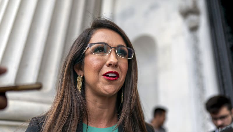 Rep. Lauren Boebert, R-Colo., leaves the Capitol in Washington on Wednesday, June 21, 2023. Boebert is facing a tough reelection campaign.