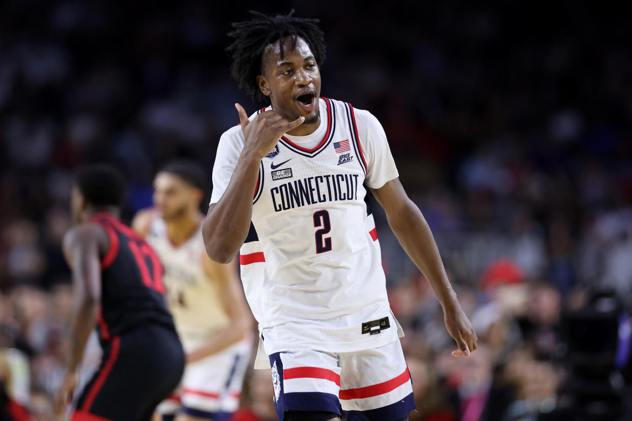 Tristen Newton transferred to UConn in 2022 from East Carolina. (Photo by Gregory Shamus/Getty Images)