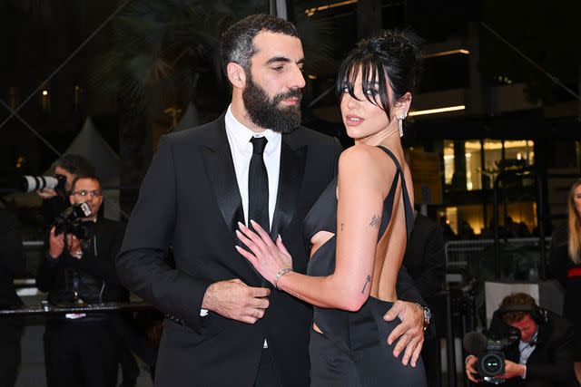 <p>Stephane Cardinale - Corbis</p> Romain Gavras and Dua Lipa in Cannes in May 2023