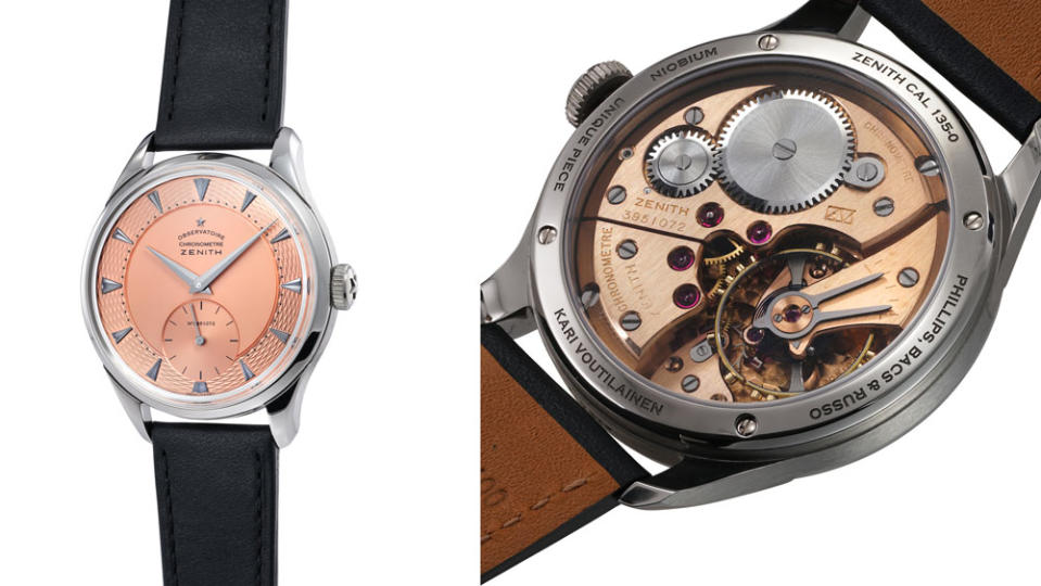 Zenith X Voutilainen X Phillips Watch; A View of the Caseback Showing the Caliber 135-0