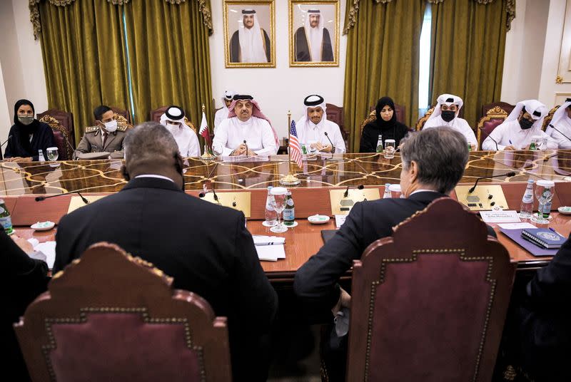 U.S. Secretary of State Antony Blinken meets with his Qatari counterparts in Doha