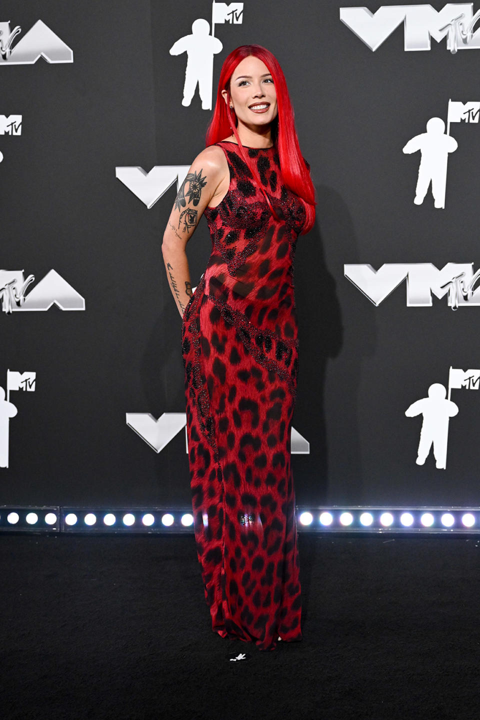 Halsey at the 2024 MTV Video Music Awards held at UBS Arena on September 11, 2024 in in Elmont, New York.