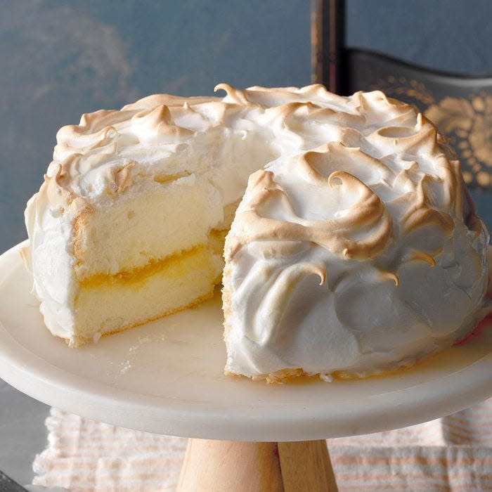 Lemon Meringue Angel Food Cake baked by Chuck Swenson, aka The Palm Springs Baker.