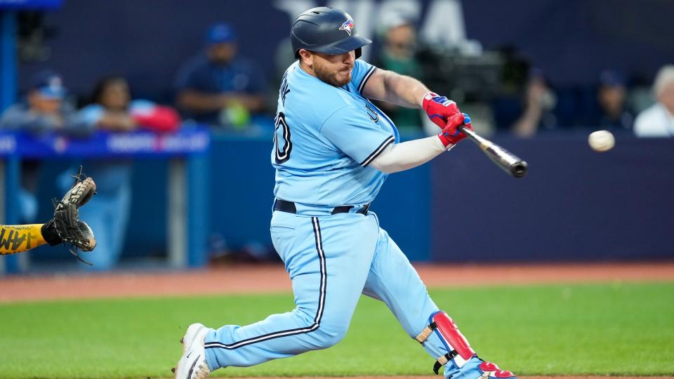 After a slow start to the season for Blue Jays catcher Alejandro Kirk, the 2022 All-Star could finally be finding his rhythm at the plate. (Getty Images)