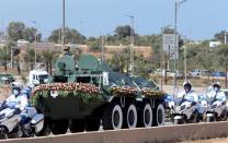 A convoy transporting the coffin of former Algerian President Abdelaziz Bouteflika in Algiers