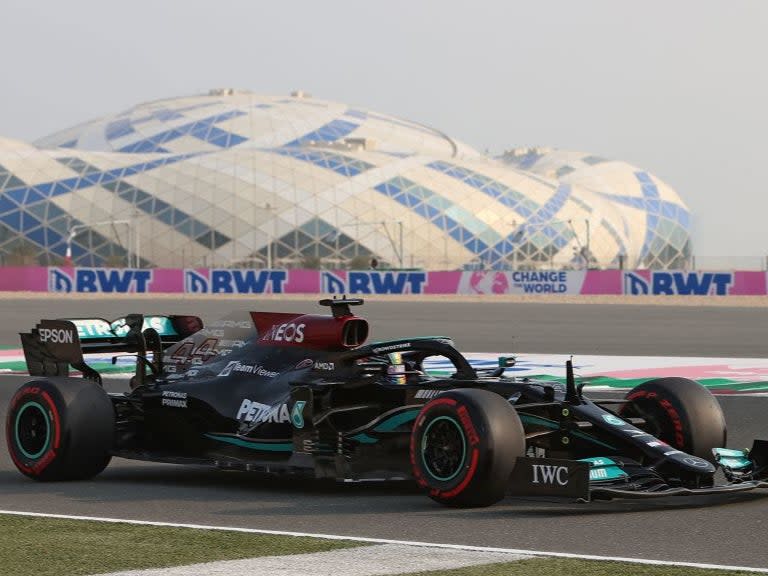 Hamilton insists he will not test the 2022 F1 car yet (AFP via Getty Images)