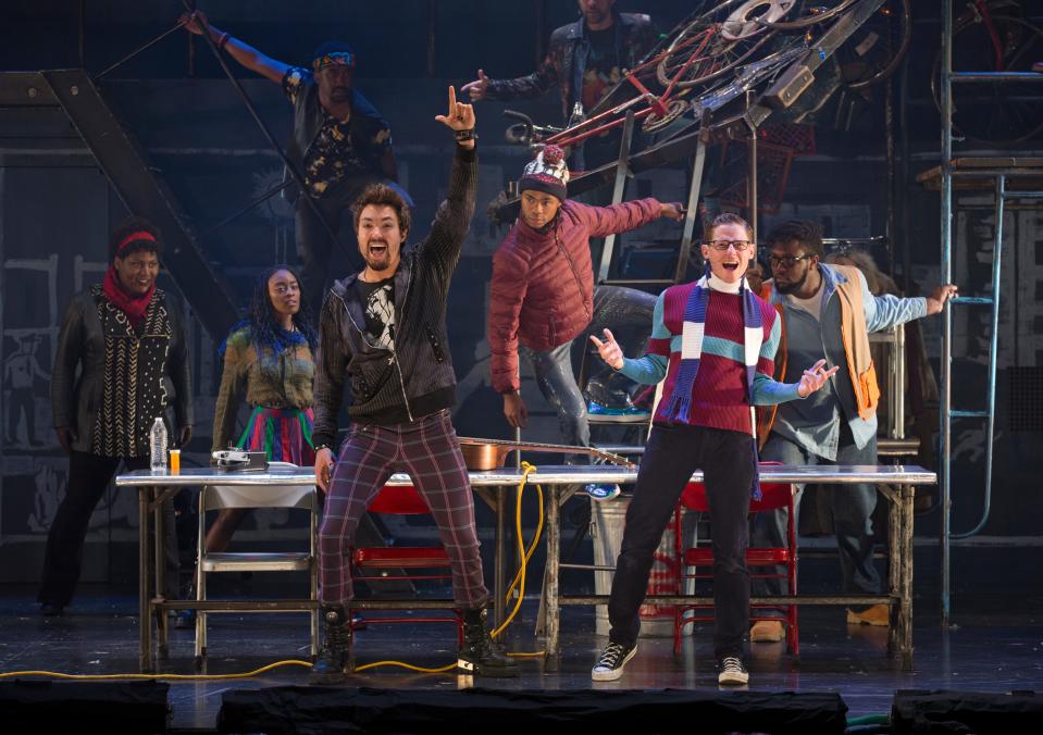A scene from the 25th anniversary farewell tour of the Broadway musical "Rent."