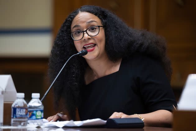 Raya Salter, executive director of the Energy Justice Law and Policy Center, testifies during a House Oversight and Reform Committee on alleged oil industry greenwashing and the impacts of climate change on Capitol Hill Sept. 15, 2022. (Photo: Francis Chung/E&E News/POLITICO via AP)