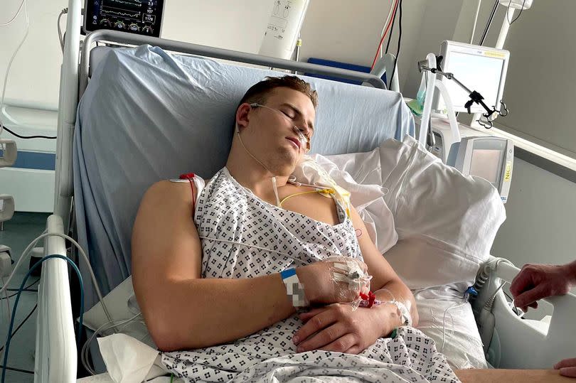 Morgan Macrae in hospital