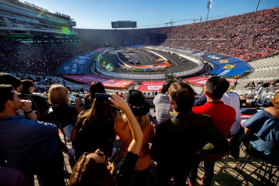 The L.A. Coliseum gets a repeat performance Sunday night as host of NASCAR's preseason Busch Light Clash.