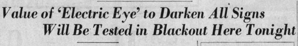 An announcement of a new device to darken electronic signs such as billboards was announced in 1942.