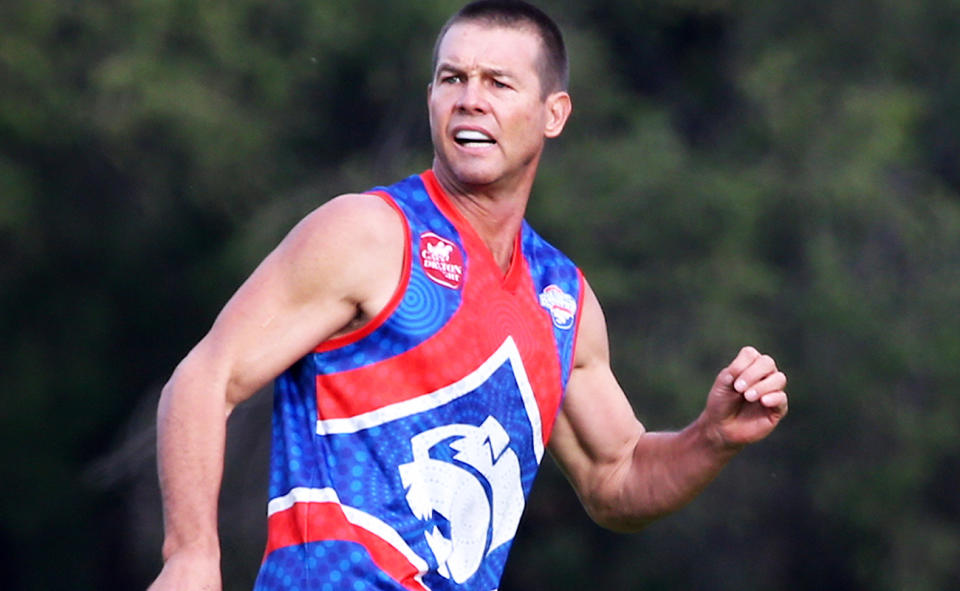 Ben Cousins, pictured here in action for the Queens Park Bulldogs in the Metro Football League in Perth.