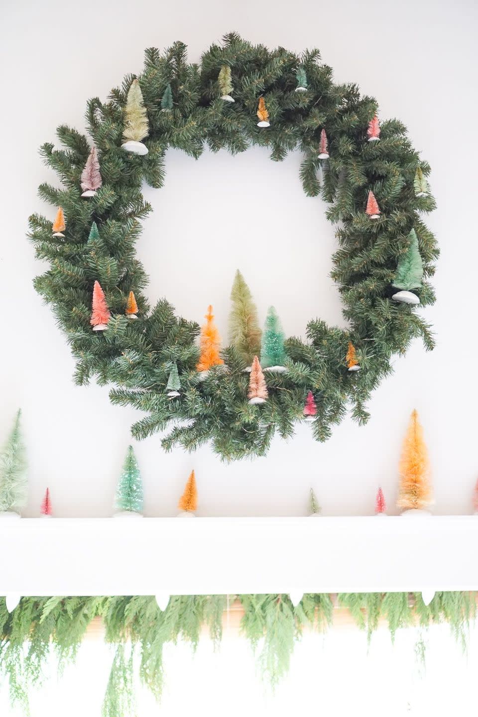 DIY Bottlebrush Tree Wreath