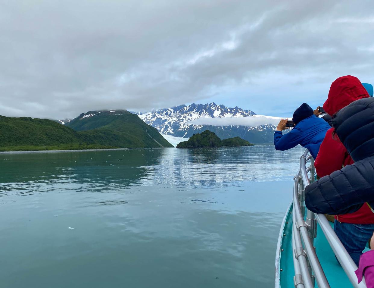 People on a boat tour to Kenai Fjords National Park.