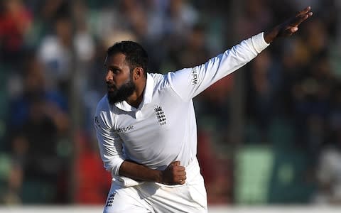Adil Rashid bowls in England Test match - Credit: GETTY IMAGES