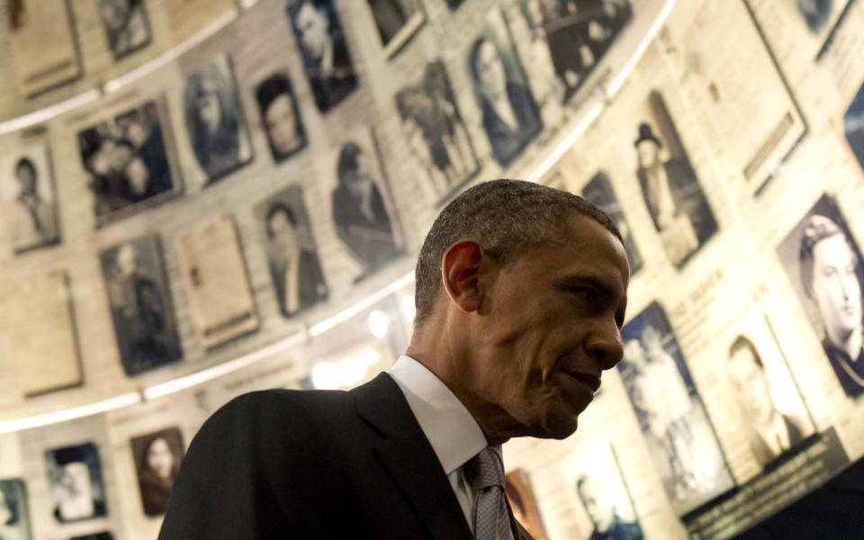 Barack Obama visiting Yad Vashem - Credit: SAUL LOEB/AFP/Getty Images