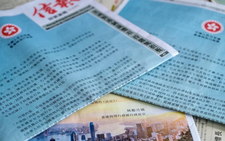 Hong Kong's chief executive issued a letter to the city's people asking them to support national security legislation  - Justin Chin/Bloomberg