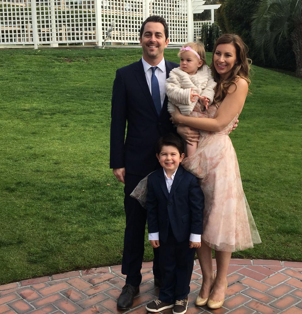 Goldstein with her husband of eight years&nbsp; and two kids, Max and Eloise. (Photo: Courtesy of Talia Goldstein)