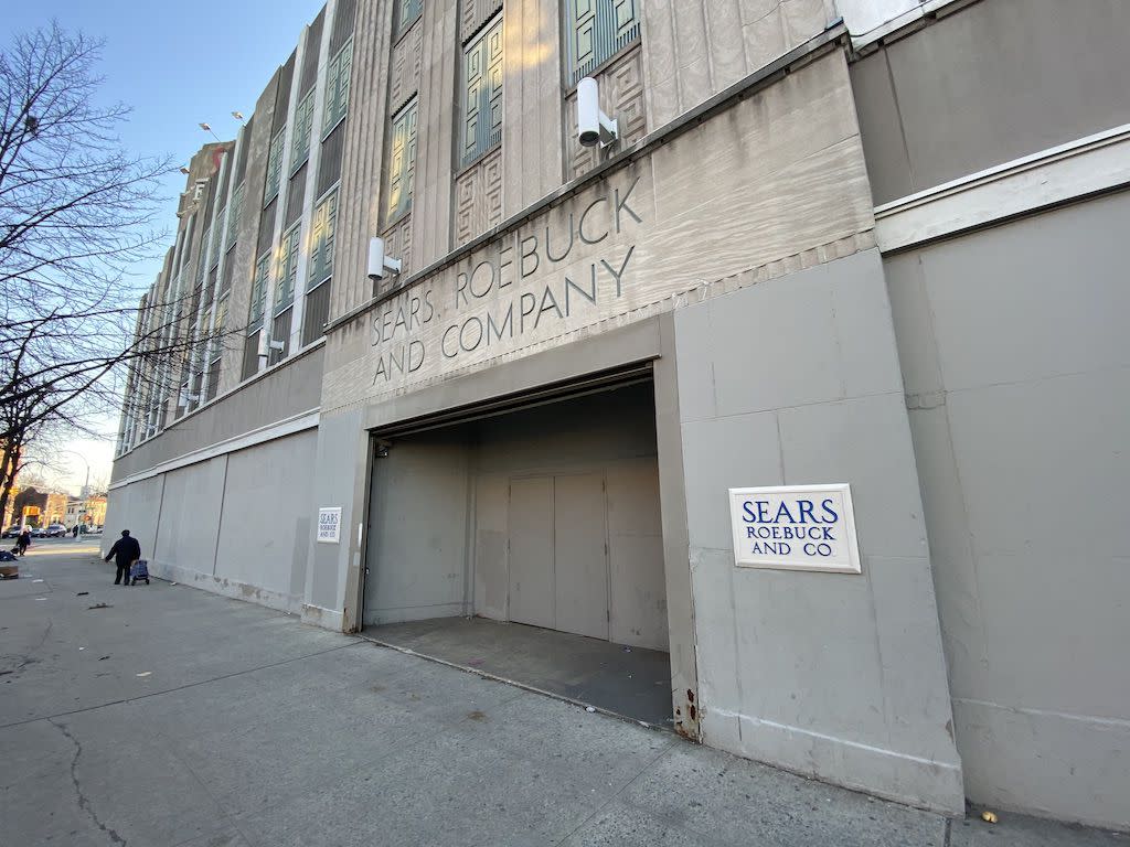 Creepy entrance to abandoned Brooklyn Sears