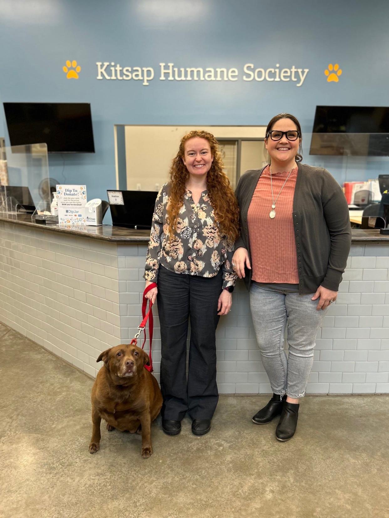 Jamie Nocula (right) and Jen Stonequist (left) were chosen to become the permanent executive directors of the Kitsap Humane Society.