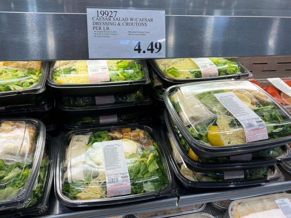 Premade salads at Costco 