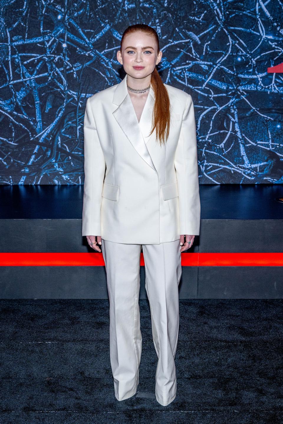 Sadie Sink at the "Stranger Things" Season 4 Premiere in New York.