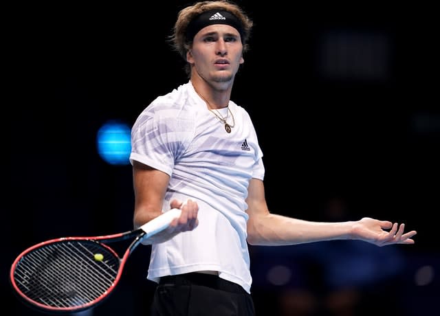 Alexander Zverev looks exasperated during his loss to Daniil Medvedev