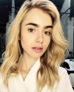 <p>We guess blondes do have more fun. Right, Lily? (Photo: Instagram/Lily Collins) </p>