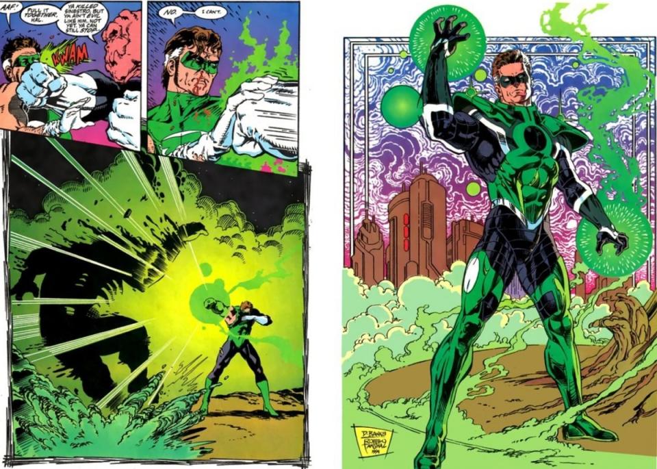 Green Lantern Hal Jordan goes bad and become the villainous Parallax, in 1994's DC Comics story Emerald Twilight. 