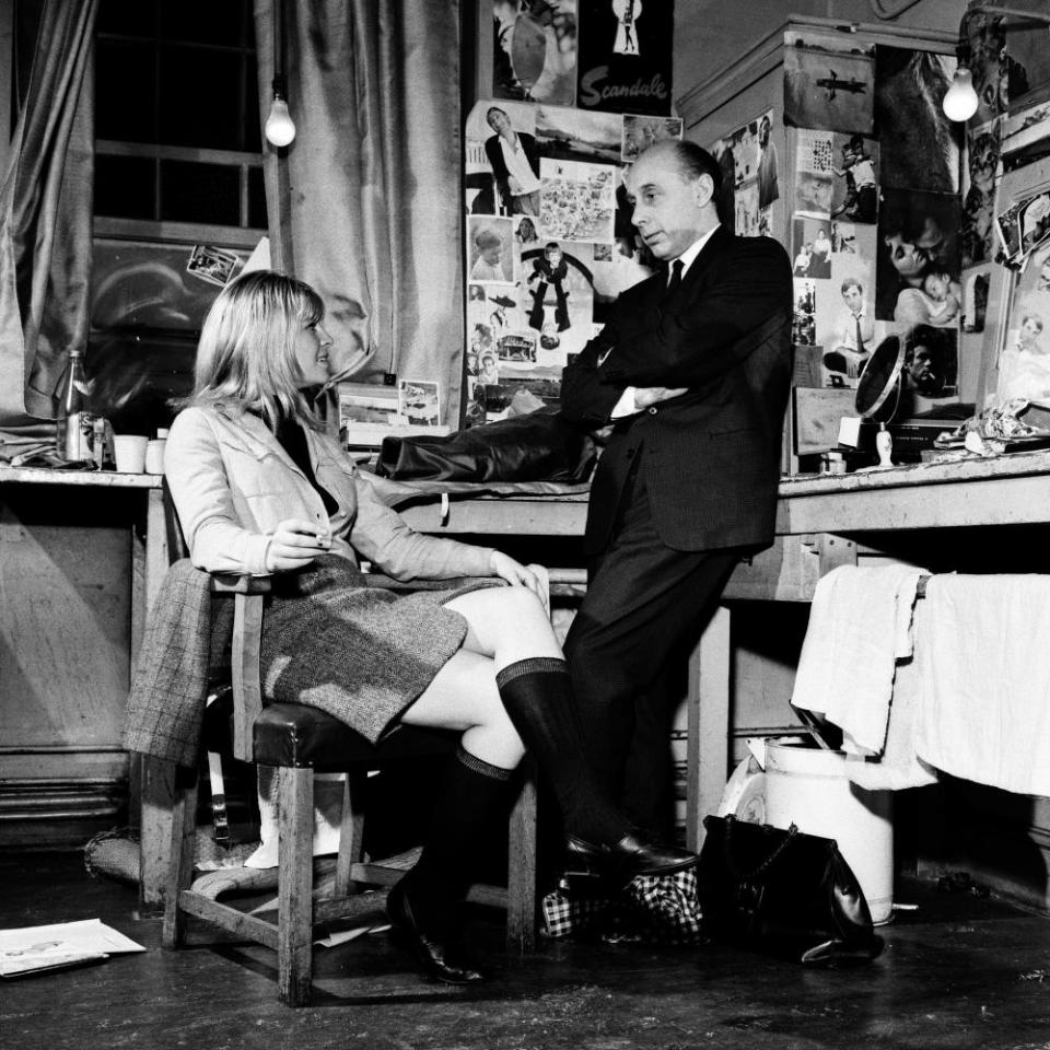 Donald Zec interviewing the actor Julie Christie in Birmingham, 1963.