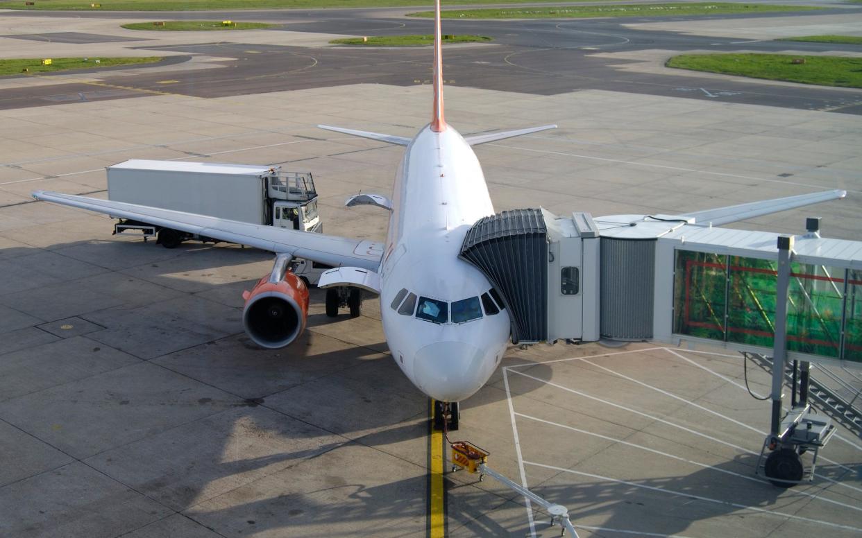 Plane parked at airport