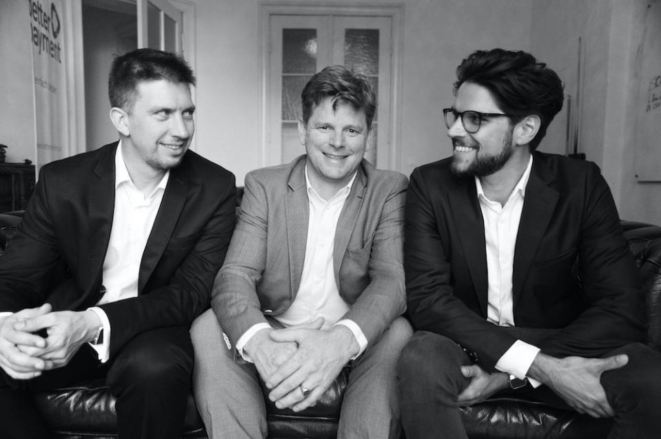 Die Macher von Better Payment: CTO Rik Zahradka, Gründer und CEO Björn Bähre sowie Ex-CPO Jonas Busse Rodrigues. (v.l.n.r.)