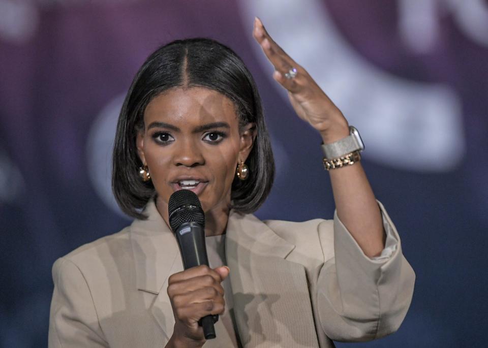 Candace Owens campaigned for Vivek Ramaswamy in Iowa.