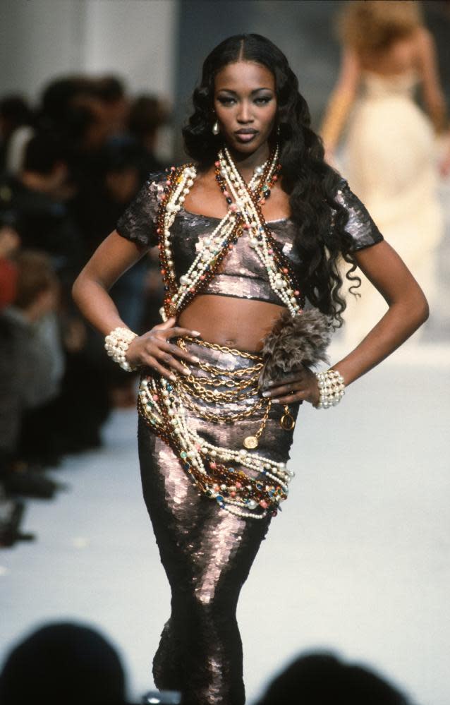 Naomi Campbell for Chanel in Paris, 1992.