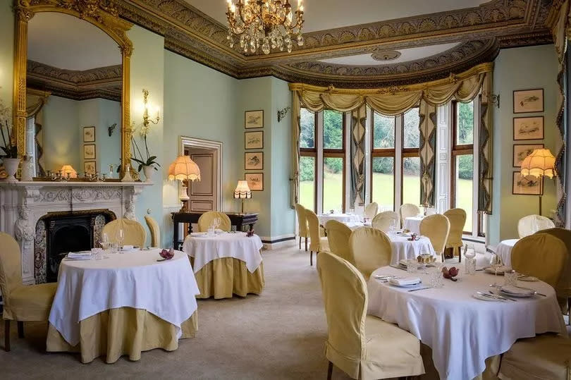 The Robertson dining room overlooking hotel grounds -Credit:Palé Hall