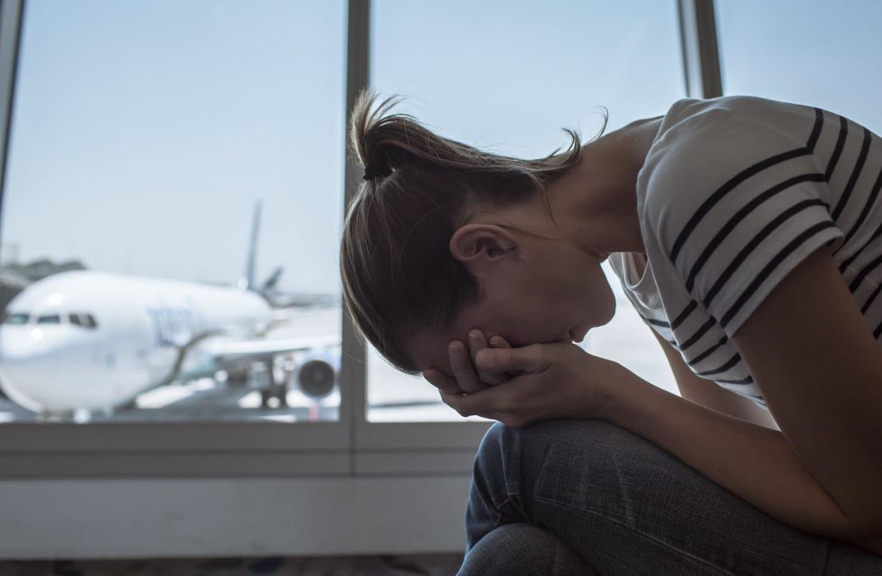 A plane ticket and hotel stay are not the only costs to consider when traveling to get an abortion. <a href="https://www.gettyimages.com/detail/photo/delayed-flight-royalty-free-image/1217875309?adppopup=true" rel="nofollow noopener" target="_blank" data-ylk="slk:kieferpix/iStock via Getty Images Plus;elm:context_link;itc:0;sec:content-canvas" class="link ">kieferpix/iStock via Getty Images Plus</a>