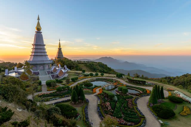 <p>wichianduangsri/Getty Images</p> The peak of Doi Inthanon mountain, located in Chiang Mai.