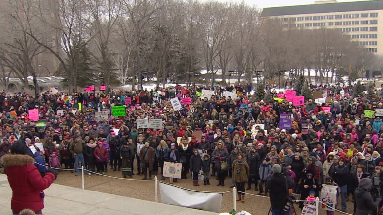 Police investigating alleged assault at Edmonton women's rally