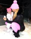 "Introducing Chanel to snow," <a href="https://twitter.com/cocosworld/status/842108929287065601/photo/1" rel="nofollow noopener" target="_blank" data-ylk="slk:writes Coco;elm:context_link;itc:0;sec:content-canvas" class="link ">writes Coco</a>, captioning this pretty-in-pink photo. "She was kinda weirded out by it but then I started acting like the snow was talking to her then she cracked up."