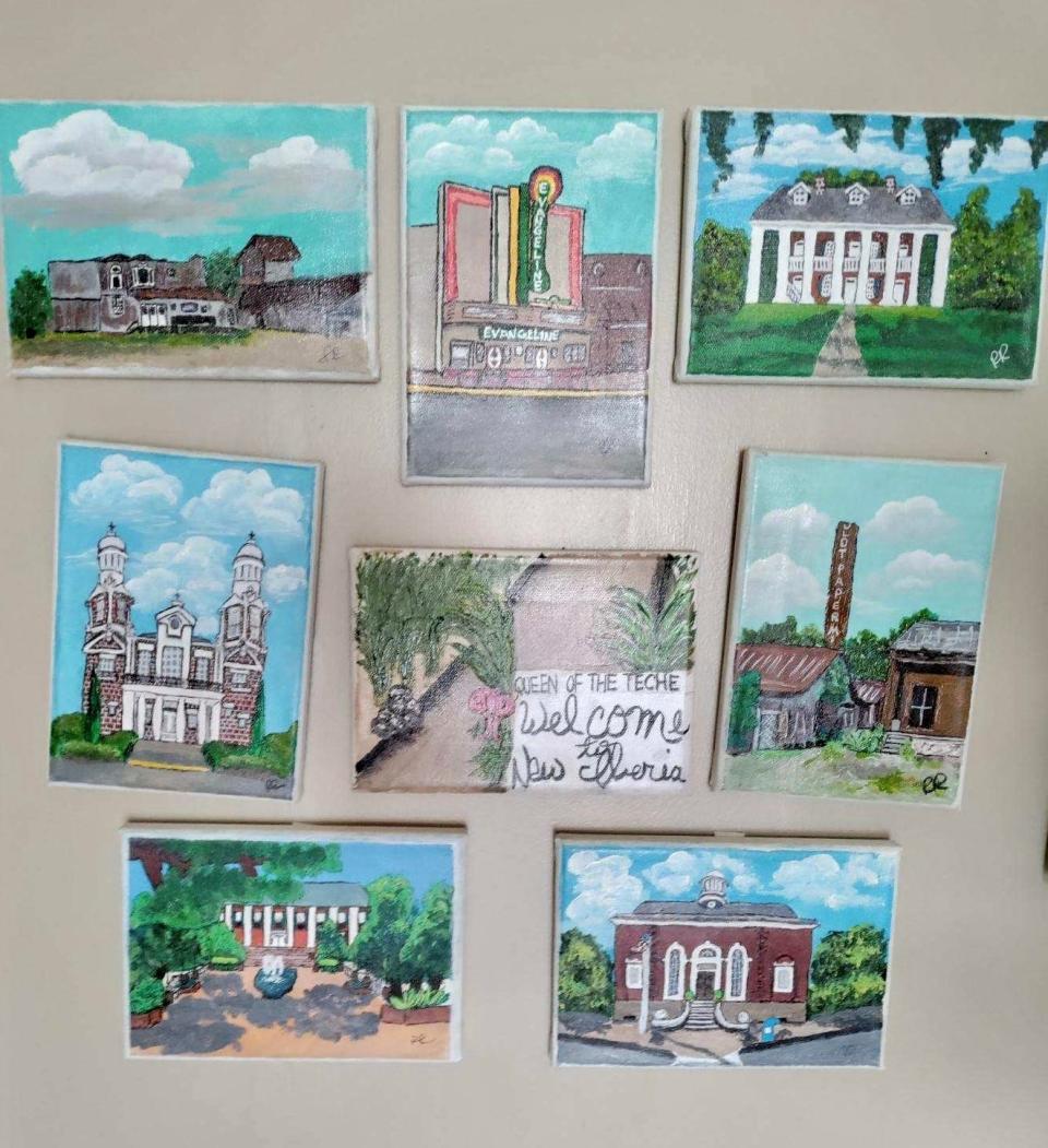 Rachael Robichaux is a New Iberia artist who paints and creates jewelry and other items through her online business Cajun Trinkets. Some of her top sellers are paintings of homes and historic buildings, which are often her favorite projects to create.